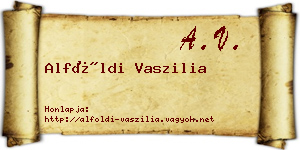 Alföldi Vaszilia névjegykártya